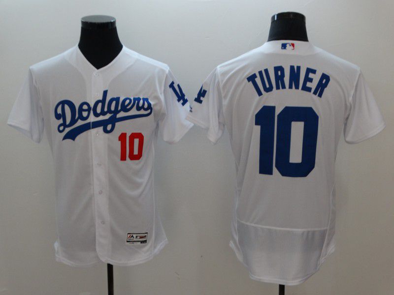Men Los Angeles Dodgers #10 Turner White MLB Jerseys->women mlb jersey->Women Jersey